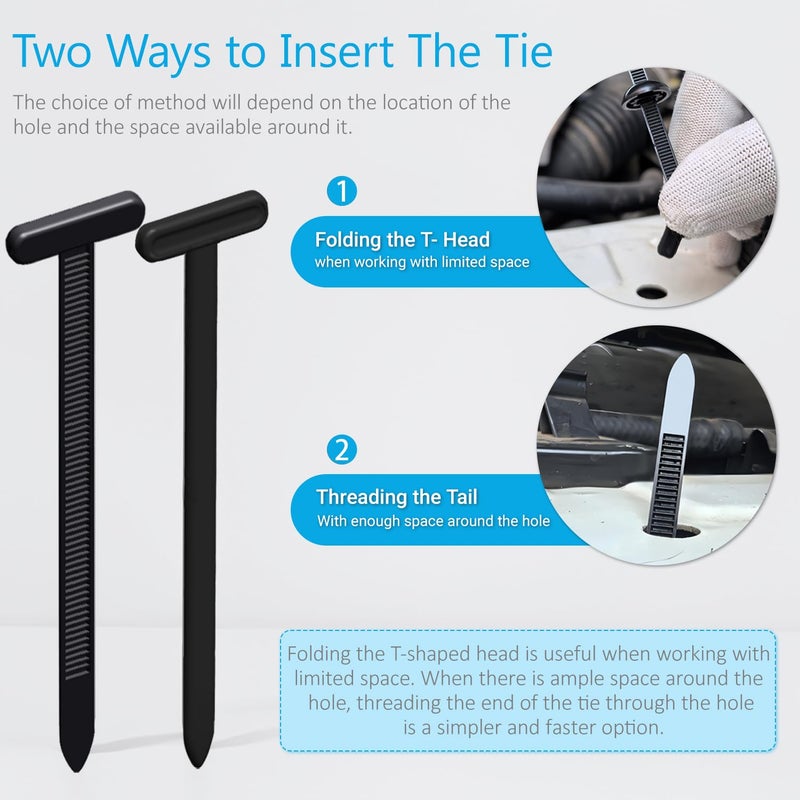 ILKCC Upgrade Cable Tie Buckle Nylon Universal Heavy Duty Self Lock, Car Zipper Clip, Super Durable Button Zipper Retainer for Car Repair Office, Workshop and Shelves (30Pcs) - Image 4